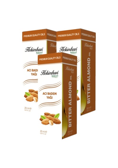 Hekimhan Bitkisel Acı Badem Yağı 3 x 20 ML