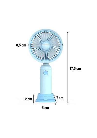 Buffer 3 Kademeli Masaüstü Fan - Telefon Tutuculu Özellikli Standlı Elde Taşınabilir Mini Fan Ekl29