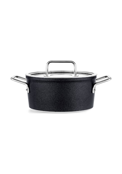 Fissler Adamant Cam Kapaklı Derin Tencere - 24 Cm Siyah
