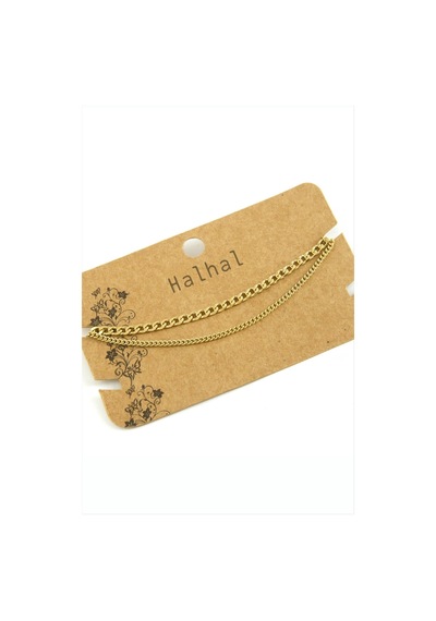 Çift - 638 - Zincirli Lüks Çelik - Shopgpt - Halhal Sarı