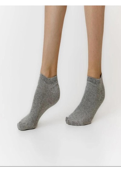 Ozzy Socks 6 Çift Yumuşak Dokulu Kadın Gri Bambu Görünmez Sneaker Spor Ayakkabı Çorabı Gri