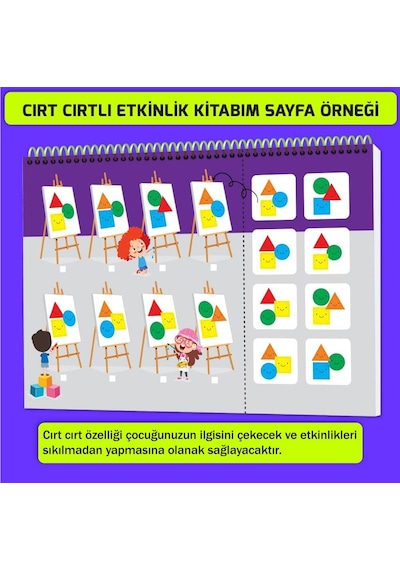 4-6 Yaş Cırt Cırtlı Etkinlik Kitabım - Yükselen Zeka Yayınları
