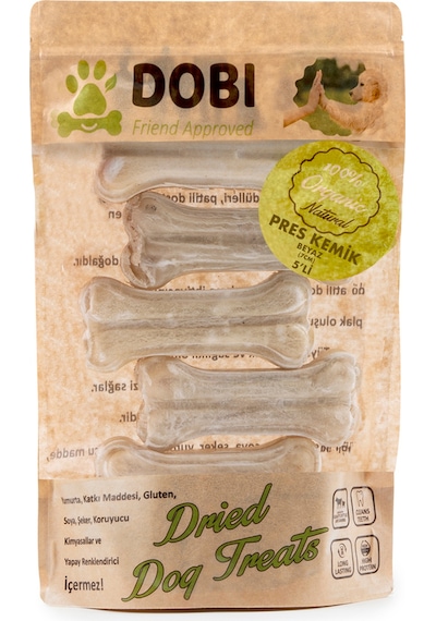 %100 Organik Pres Kemik Köpek Ödülü 5 Li Yüksek Proteinli Ve Koruyucusuz 7cm