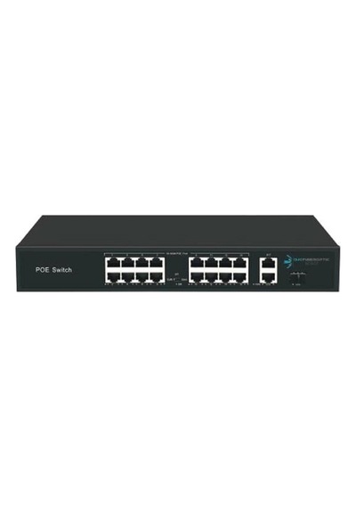 Ods 08ODS-16P2U-200 16 Port 200 W Full Poe 10/100 2x-Uplink Yönetilemez Switch