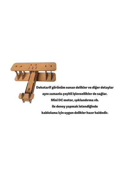 Kendin Yap Ahşap Maket Uçak Hobi Seti