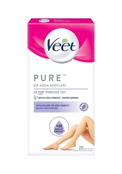 Veet Pure Bacak Ve Vücut Ağda Bandı 20'li - 3 Adet Tarı