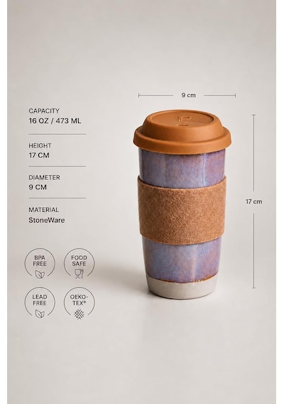 Travel Mug - Element Serisi - Anima Çok Renkli