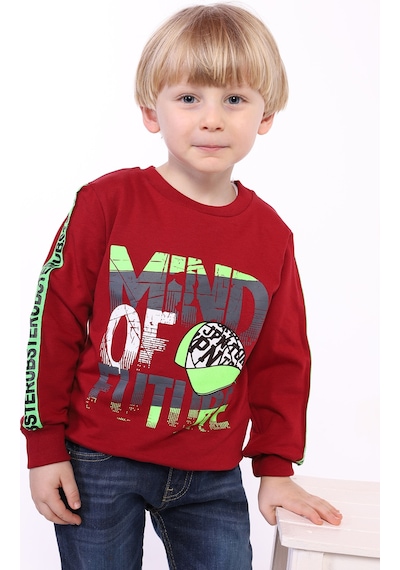 Toontoy Kids Toontoy Erkek Çocuk Mınd Of Future Baskılı Sweatshirt Bordo