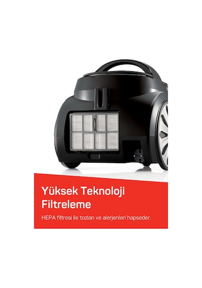 Arzum Felix FL493 Pegno Cyclone 899 W HEPA Filtreli 2.5 L Toz Hazneli Elektrikli Süpürgesi