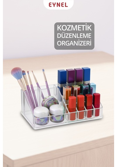 Şeffaf Makyaj Malzemesi Organizer Büyük Kristal Makyaj Masası Organizatörü Kozmetik Düzenleme Kutusu Diğer