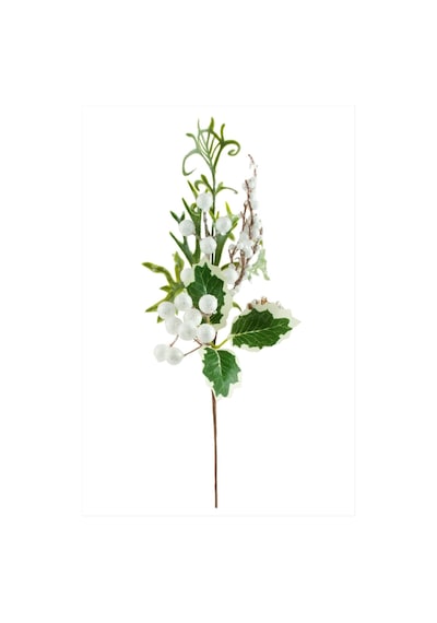 Ağaç Beyaz Kokina Yılbaşı Süsü 34 Cm