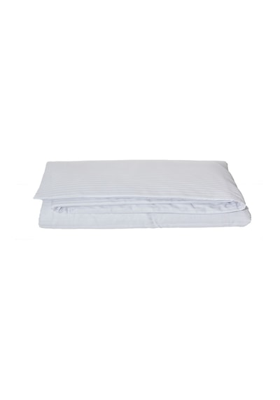 Komfort Home Çift Kişilik Çizgili Pamuk Saten Nevresim / Beyaz