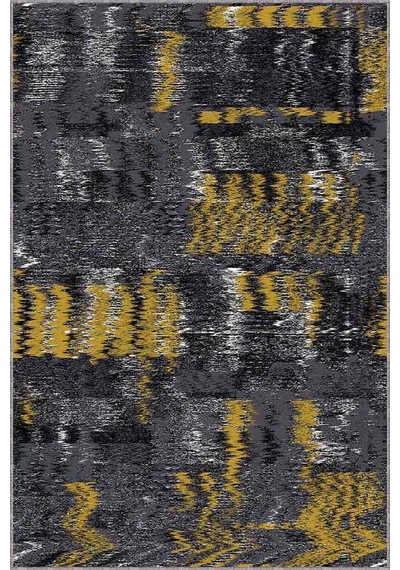 Füme Sarı Modern Kaymaz Taban Makinede Yıkanabilir Halı Mx09n11 Füme - Sarı
