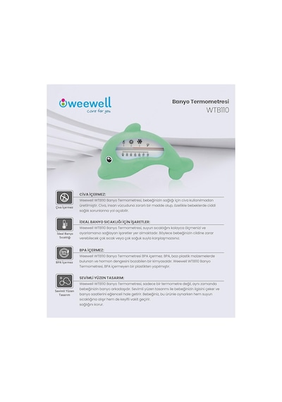Wewell - Wtb110 Banyo Termometresi Yeşil