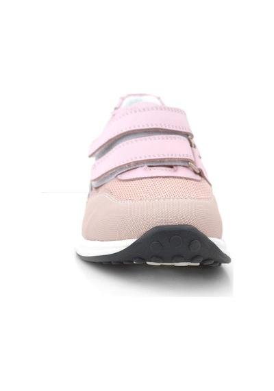 Hakiki Deri Pembe Cırt Cırtlı Kız Çocuk Günlük Spor Ayakkabı Pembe