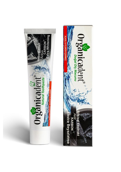 Organicadent Aktif Karbonlu Doğal Diş Macunu 105gr 75ml 3 Adet Beyazlatma