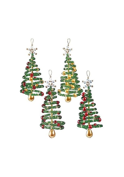 Solıd Oak Boncuklu Süs Kiti, Noel Ağacı 4 Yapar