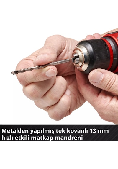 Einhell TE-CD 18/48 Li-ı Akülü Darbeli Vidalama + 2 X 4 Ah Akü + 103 Parça Uç Seti Çantalı