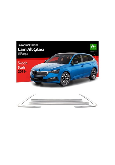 S-Dizayn  Skoda Scala Krom Cam Çıtası 6 Prç 2019 Üzeri