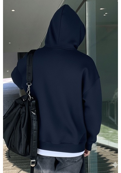 Genius Store Erkek Sweatshirt Kanguru Cepli İçi Polarlı 3 İplik Kapüşonlu Oversize Sweatshirt Kanguru-sweatshırt Lacivert Genius Store Erkek Sweatshirt Kanguru Cepli İçi Polarlı 3 İplik Kapüşonlu Oversize Sweatshirt Kanguru-sweatshırt Lacivert