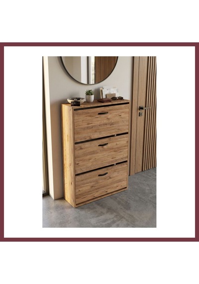 Storeşahin Düşer Kapaklı Ayakkabılık Kahverengi 74 Cm Shn0720