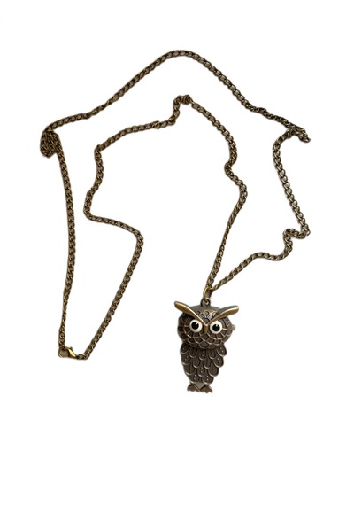 Schulzz Owl Art Baykuş Motifli Köstekli Zincirli Quartz Cep Saati