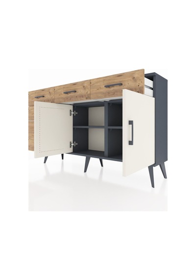 Arges Konsol 2 Raflı 5 Çekmeceli 2 Kapaklı 132x30x83 Antrasit-aytaşı/çam Aytaşı/çam Arges Konsol 2 Raflı 5 Çekmeceli 2 Kapaklı 132x30x83 Antrasit-aytaşı/çam Aytaşı/çam