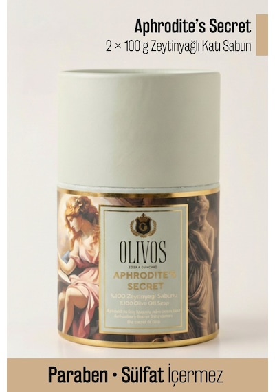 Olivos Aphrodite S Secret El Yapımı %100 Zeytinyağlı Katı Sabun Premium Tasarım Kutu 2 100 G Çiçek