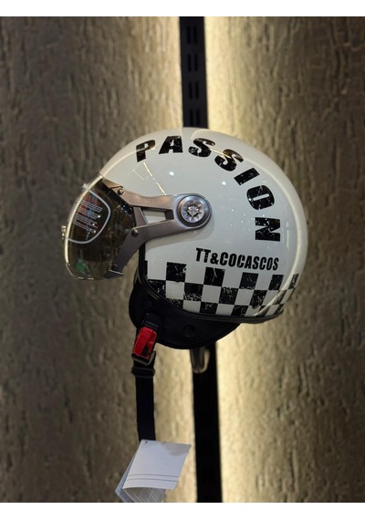 Aegıs Motosiklet Kaskı - Retro Açik Kask Passion Krem Çok Renkli