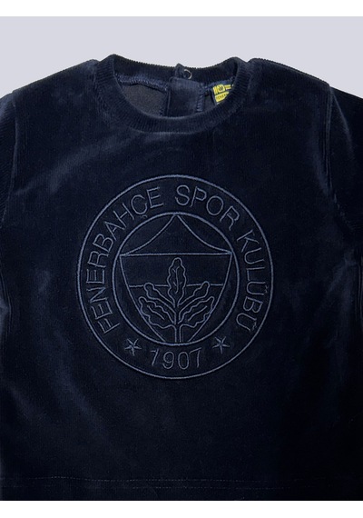 Fenerbahçe Lacivert Nakış Logolu Bebek Kadife Sweatshirt Fb Laci Yeni