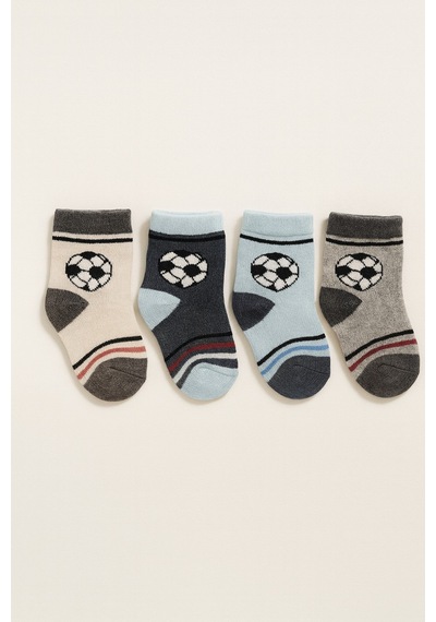 Esila Kids Bebek Ve Çocuk Çorap Futbol Desen Çok Renkli
