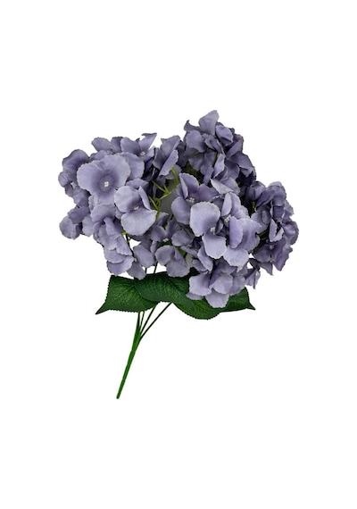 Yapay Çiçek Ortanca Çiçeği Demeti 43 Cm Açık Koyu Lila