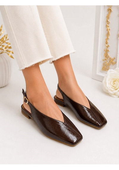 Dabab Shoes Lıvora Kadın Acı Kahve Kare Burun Tokalı Düz Taban Slingback Casual Babet Ayakkabı Kahverengi Dabab Shoes Lıvora Kadın Acı Kahve Kare Burun Tokalı Düz Taban Slingback Casual Babet Ayakkabı Kahverengi