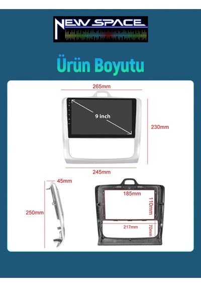 Ford Focus 2 Anolog 4gb Ram 64gb Rom 8 Çekirdek Carplay Multimedya