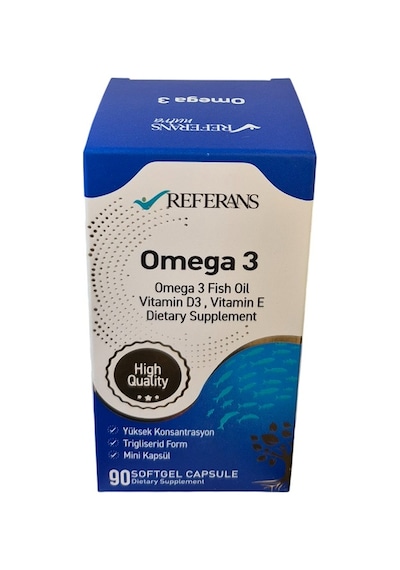 Referans Omega 3, D3 - E Vitamini 90 Kapsül