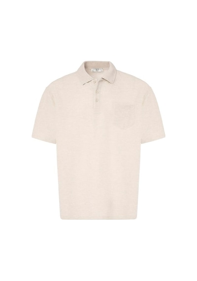 Süvari Bej Regular Düz Baskısız Waffle Düğmeli Polo Yaka Tişört Sts1014000004-bj3