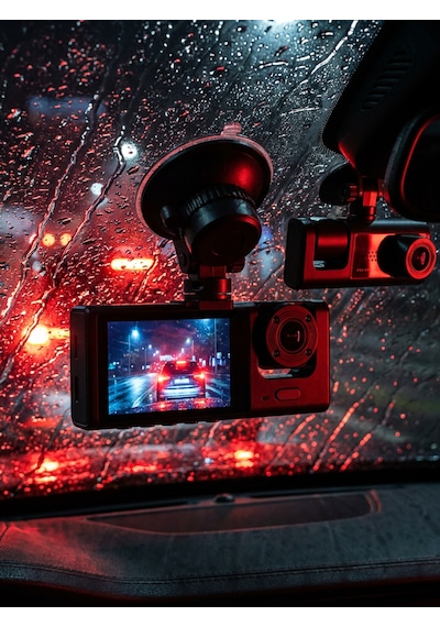 Bloom Picks 1080p Full Hd Dual Lens Araç İçi Kamera - 170 Geniş Açı Gece Görüşlü Yol Kayıt Cihazı