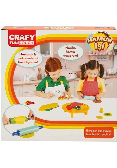 Mey İthalat Crafy Hamur İşi Oyun Hamuru Seti 200 G 6 Parça Sarı