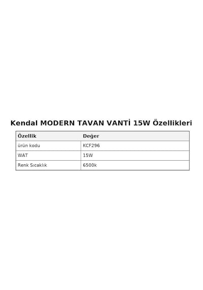 Kendal Kcf296 Modern Tavan Vanti 15w 20" Ledli Modern Vantilatör - Beyaz