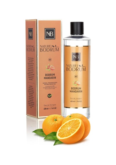 Mandarin Kolonya İkili Set 400 Ml Dökmeli + 60 Ml Sprey Cep Boy %80 Alkollü