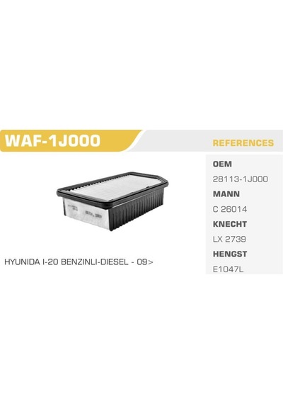 Wınkel Waf-1J000 Hava Filtresı İ20 08-