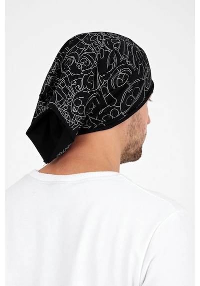 Butikgiz Erkek 4 Fonksiyonlu Koruyucu Pamuklu, Esnek, Terletmez, Bandana, Boyunluk, Maske - Tek Ebat / Siyah2 Siyah2