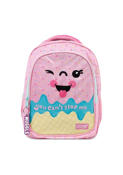 Muggle Okul Çantası Pink Ice Cream Pembe Mu-8652 Çok Renkli