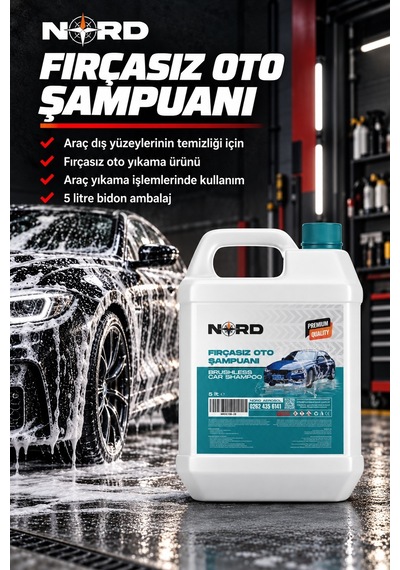 Nord Fırçasız Oto Şampuanı 5 L