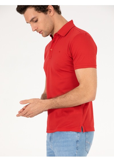 Cacharel Erkek Nar Çiçeği Tişört Basic 50265364-vr039 Kirmizi