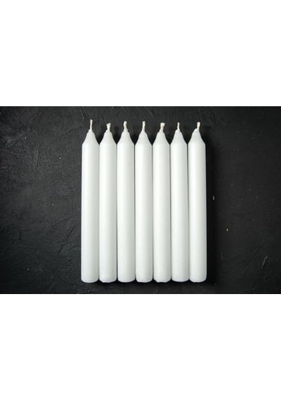 40 Adet 10 Cm Beyaz Mum, Bakkal Mumu, Uzun Yanma Süresi, Düğünler Ve Özel Günler İçin Ideal, Eşit Ve Temiz Yanış 50 x 22
