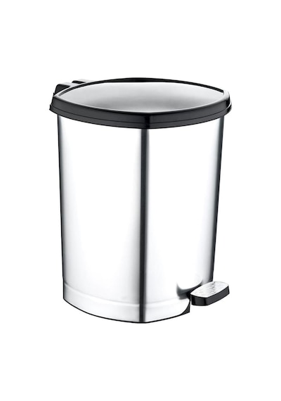 Tr Ayak Pedallı Gri-metal Görünümlü Çöp Kovası 20 Litre Büyükboy Çıkabilen İç Kova Ø33 H:40 Geniş Hazne Diğer