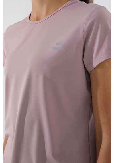 Gül Kurusu Basic Kısa Kol Standart Kalıp O Yaka Kadın T-shirt - 97144 Gül Kurusu