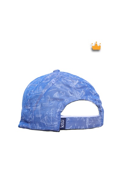 Kitti 4-8 Yaş 52cm Erkek Çocuk Yazlık Desenli Ayarlanabilir Şapka Kep Mavi Y2321005 Lacivert