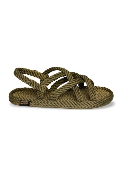 Nomadic Republic Bodrum Kauçuk Tabanlı Kadın Halat Sandalet BOD.0011.K.T-R0641 Haki